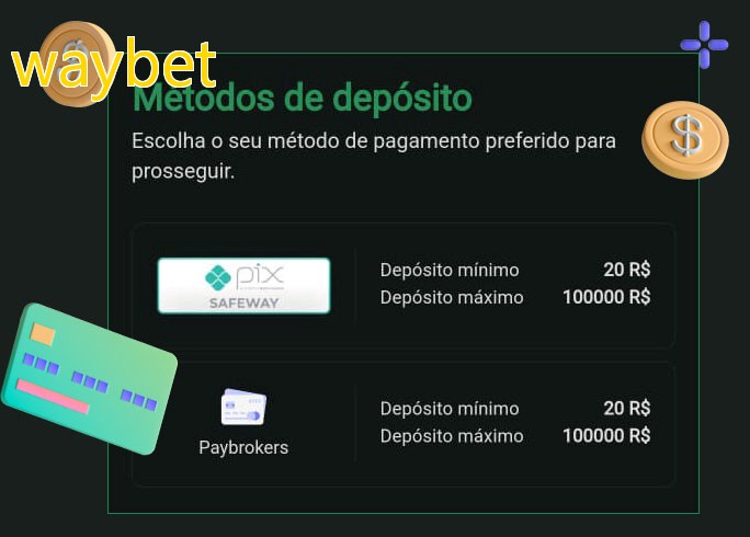 O cassino waybetbet oferece uma grande variedade de métodos de pagamento